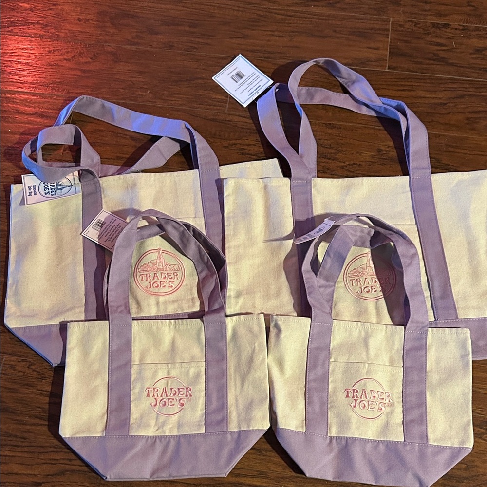 Trader Joe's Lavender Canvas Tote Bag - Everyday Market Tote